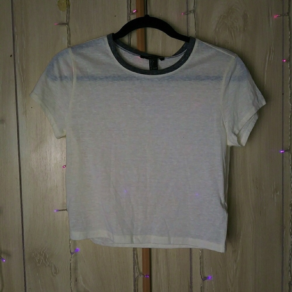 🤎 4 for $25🤎 [FINALE] Forever21 Short Sleeve white & grey | NWT